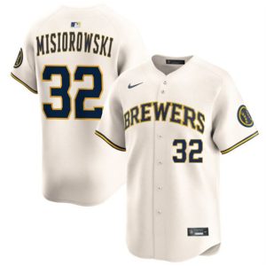 Milwaukee Brewers #32 Jacob Misiorowski Cream 2025 Limited Stitched Jersey
