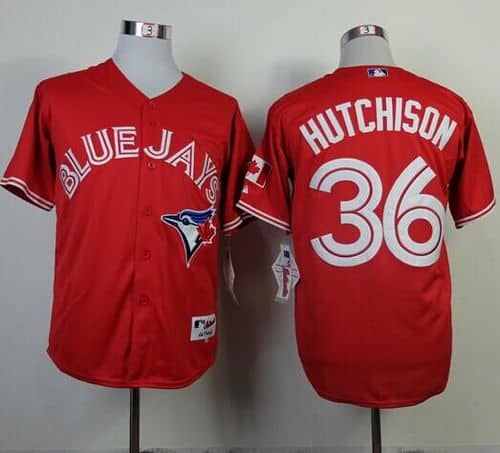 Blue Jays #36 Drew Hutchison Red Canada Day Stitched Jersey