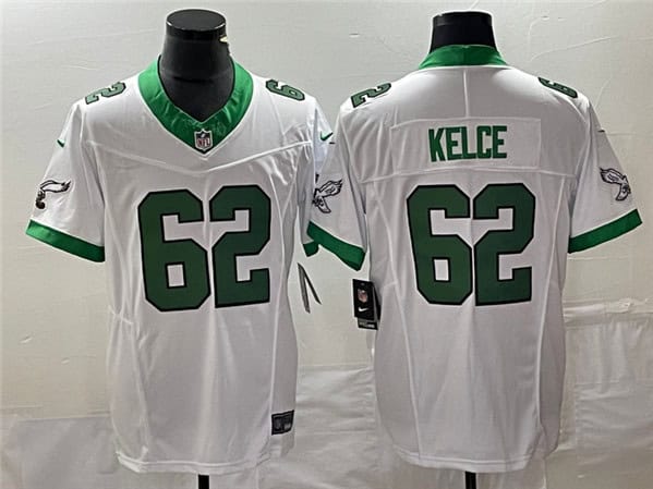 Philadelphia Eagles #62 Jason Kelce White 2023 F.U.S.E. Vapor Untouchable Stitched Jersey