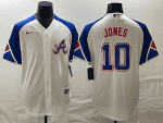 Atlanta Braves #10 Chipper Jones White 2023 City Connect Cool Base Stitched Jersey