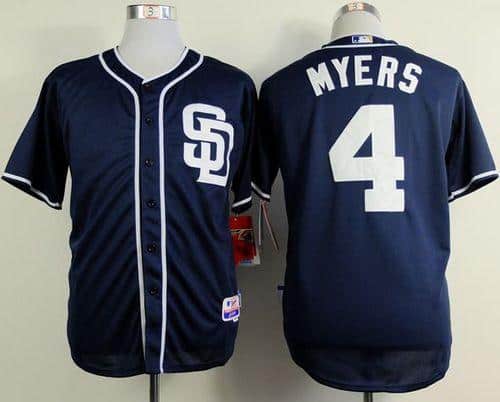 Padres #4 Wil Myers Dark Blue Alternate 1 Cool Base Stitched Jersey