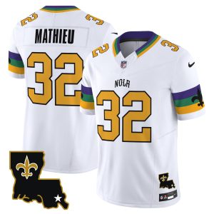 New Orleans Saints #32 Tyrann Mathieu White 2024 F.U.S.E. Vapor Limited Stitched Jersey