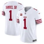 San Francisco 49ers #1 Deebo Samuel SR White 2024 F.U.S.E. With 2-Star C Patch Vapor Untouchable Limited Stitched Jersey