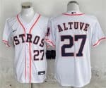 Houston Astros #27 Jose Altuve White 2024 Home Stitched Jersey