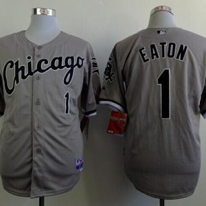 White Sox #1 Adam Eaton Grey Cool Base Stitched Jersey