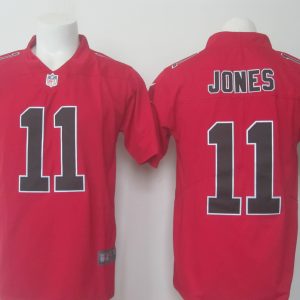 Falcons #11 Julio Jones Red Limited Rush Stitched Nike Jersey