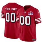 San Francisco 49ers Custom New Red 2024 F.U.S.E. Super Bowl LVIII Patch Vapor Untouchable Limited Stitched Jersey