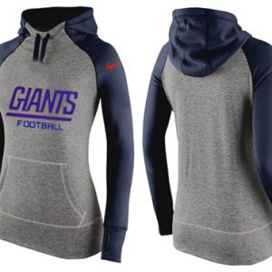 Nike New York Giants Performance Hoodie Grey Dark Blue