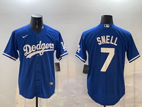 Los Angeles Dodgers #7 Blake Snell Royal Cool Base Stitched Jersey