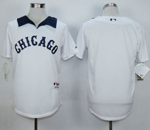 White Sox Blank White 1976 Turn Back The Clock Stitched Jersey