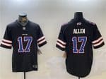 Buffalo Bills #17 Josh Allen Black 2023 F.U.S.E. Stitched Jersey