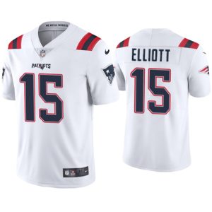 New England Patriots #15 Ezekiel Elliott White Vapor Untouchable Stitched Jersey