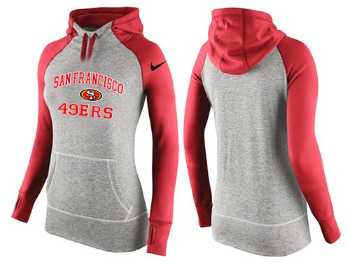 Nike San Francisco 49ers Performance Hoodie Grey Red_2