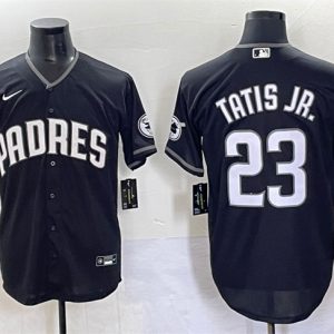 San Diego Padres #23 Fernando Tatis Jr. Black Stitched Jersey