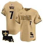 New Orleans Saints #7 Taysom Hill Gold Cool Base Stitched Jersey