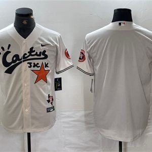 Houston Astros Blank Cream Cactus Jack Vapor Premier Limited Stitched Jersey