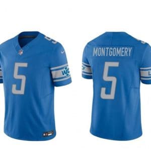 Detroit Lions #5 David Montgomery Blue 2023 F.U.S.E. Vapor Untouchable Limited Stitched Jersey