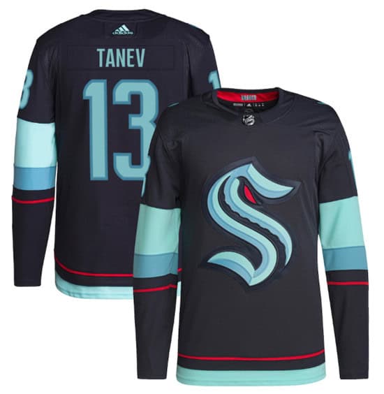 Seattle Kraken #13 Brandon Tanev Navy Stitched Jersey
