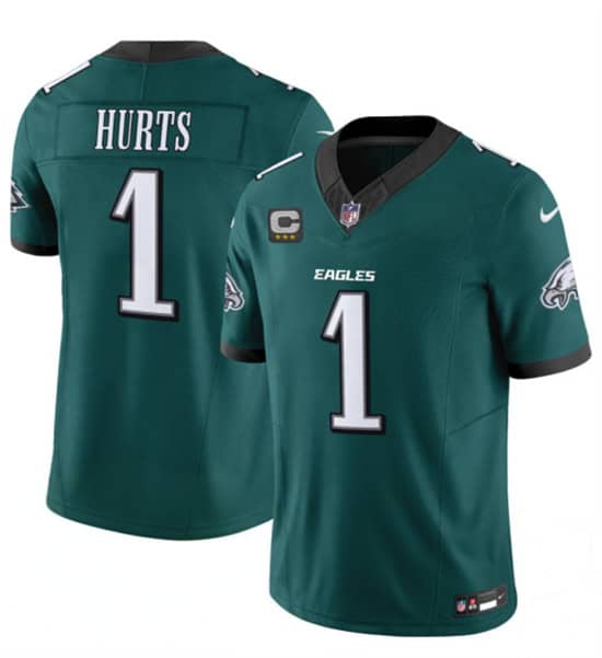 Philadelphia Eagles #1 Jalen Hurts Green 2024 New F.U.S.E. Vapor Untouchable Limited Stitched Jersey
