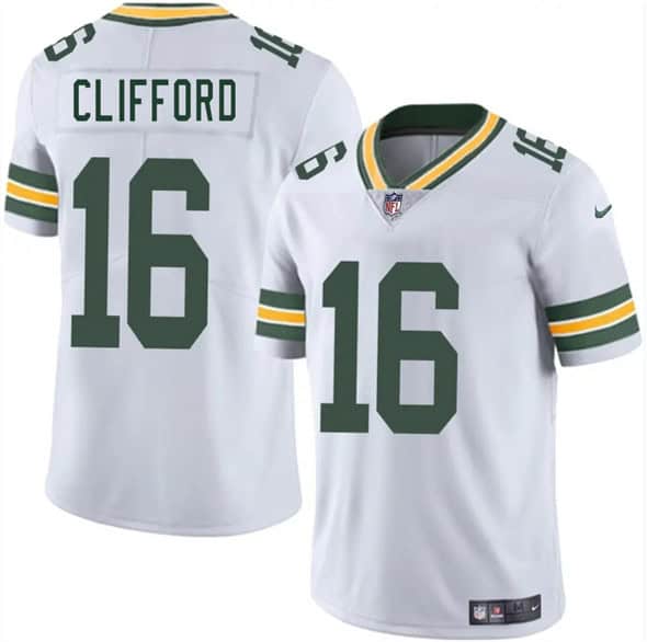 Green Bay Packers #16 Sean Clifford White 2025 Vapor Untouchable Limited Stitched Jersey