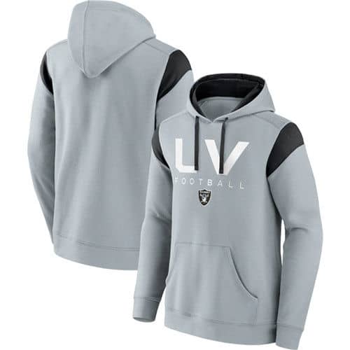 Las Vegas Raiders Silver Call The Shot Pullover Hoodie