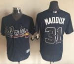 Braves #31 Greg Maddux Blue New Cool Base Stitched Jersey