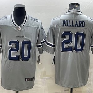 Dallas Cowboys #20 Tony Pollard Gray Vapor Untouchable Limited Stitched Jersey