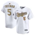 Los Angeles Dodgers #5 Freddie Freeman White 2025 Gold Collection Limited Stitched Jersey