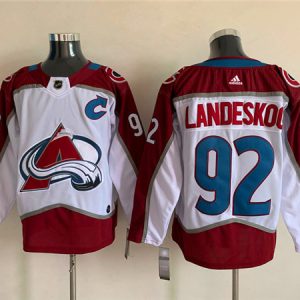 Colorado Avalanche #92 Gabriel Landeskog White Stitched Jersey