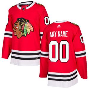 Custom Chicago Blackhawks Red Home Authentic Stitched NHL Jersey
