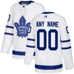Men Toronto Maple Leafs White Away Authentic Customized Jersey
