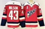 Washington Capitals #43 Tom Wilson Red With A Patch Stitched Jersey