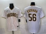 San Diego Padres #56 Jeremiah Estrada White Cool Base Stitched Jersey