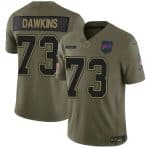 Buffalo Bills #73 Dion Dawkins Olive 2025 F.U.S.E. Salute to Service Limited Stitched Jersey