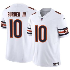 Chicago Bears #10 Luther Burden III White 2025 F.U.S.E. Vapor Untouchable Limited Stitched Jersey