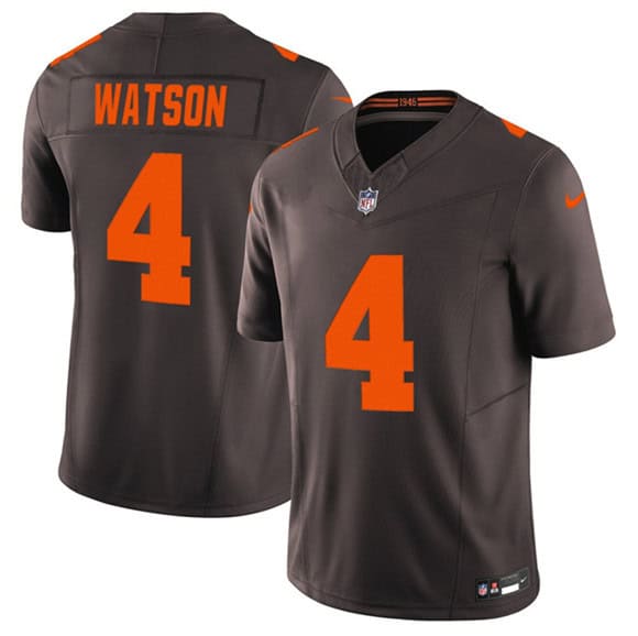 Cleveland Browns #4 Deshaun Watson Brown 2025 F.U.S.E. Alpha Dawg Limited Stitched Jersey