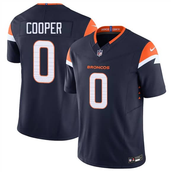 Denver Broncos #0 Jonathon Cooper Navy F.U.S.E. Vapor Limited Stitched Jersey
