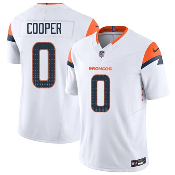Denver Broncos #0 Jonathon Cooper White 2025 F.U.S.E. Vapor Limited Stitched Jersey