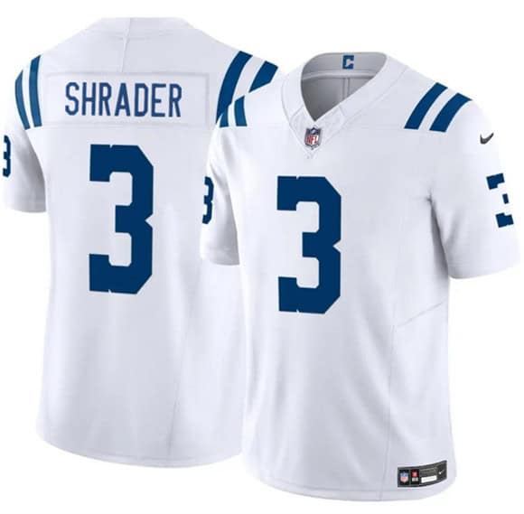 Indianapolis Colts #3 Spencer Shrader White 2025 F.U.S.E. Vapor Limited Stitched Jersey