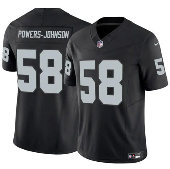 Las Vegas Raiders #58 Jackson Powers-Johnson Black 2025 F.U.S.E. Vapor Untouchable Limited Stitched Jersey