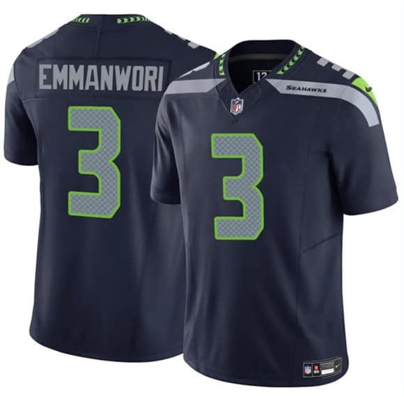 Seattle Seahawks #3 Nick Emmanwori Navy 2025 F.U.S.E. Vapor Untouchable Limited Stitched Jersey