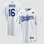 Los Angeles Dodgers #16 Will Smith White 2025 World Series Home Cool Base Stitched Jersey