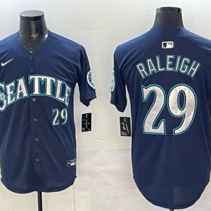 Seattle Mariners #29 Cal Raleigh Navy Limited Stitched jersey