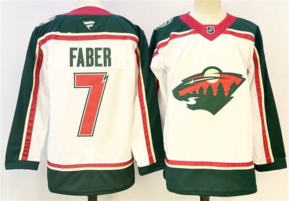 Minnesota Wild #7 Brock Faber White 2025 25th Anniversary Stitched Jersey