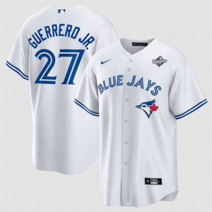 Toronto Blue Jays #27 Vladimir Guerrero Jr. White 2025 World Series Home Cool Base Stitched Jersey