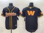 Washington Commanders Team Big Logo Black Limited Stitched Jersey