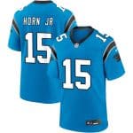 Carolina Panthers #15 Jimmy Horn Jr Blue 2025 Vapor Limited Stitched Jersey