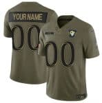 Los Angeles Rams Custom Olive 2025 F.U.S.E. Salute to Service Limited Stitched Jersey
