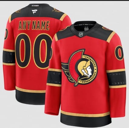 Ottawa Senators Custom Red AlternateStitched Jersey