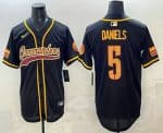 Mens Washington Commanders #5 Jayden Daniels Black Limited Stitched Jersey